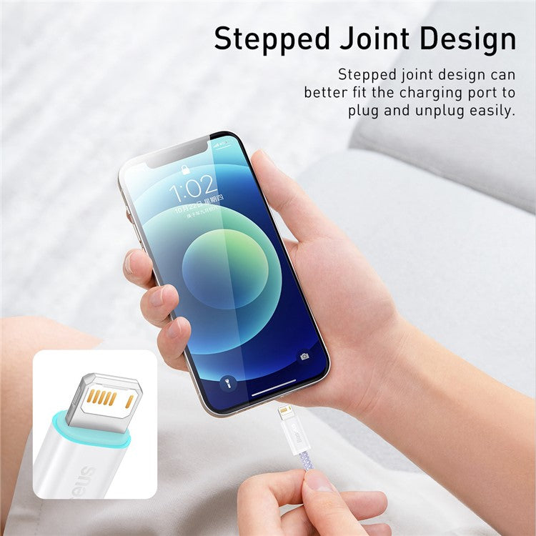 BASEUS Dynamic 2 Series Fast Charging Data Cable USB to iP 2.4A Charge Cord 1m - Purple