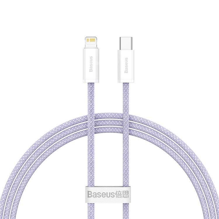 BASEUS Dynamic 2 Series 1m Type-C to 7 Pin Data Cable PD 20W Fast Charging Cable for iPhone - Purple