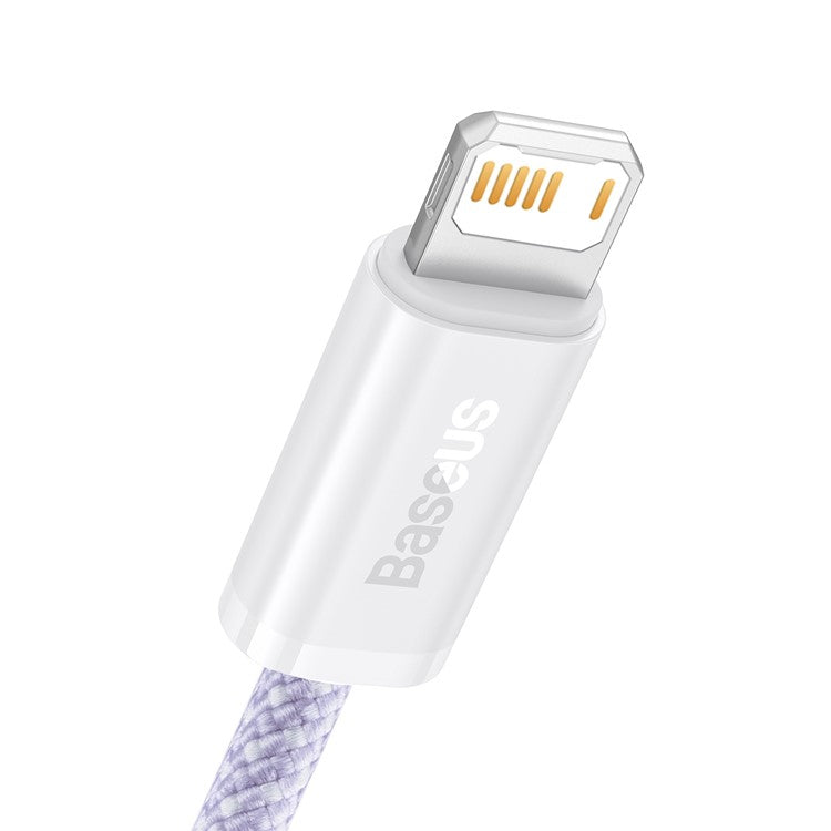 BASEUS Dynamic 2 Series 2m USB to 6 Pin Data Cable for iPhone, 2.4A Fast Charging Braided Cord - Purple