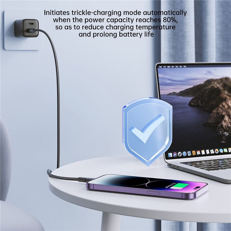 JOYROOM S-UL012A11 Surpass Series 1.2m USB to Lightning Cable for iPhone, 2.4A Fast Charging+480Mbps Data Transmission Function Cord - Black