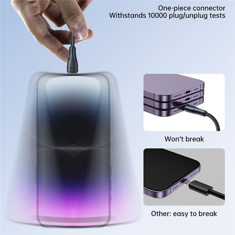 JOYROOM S-CL020A11 25cm Surpass Series for iPhone 15 Series Type-C to Lightning PD 20W Fast Charging + Data Transmission Cable - Black