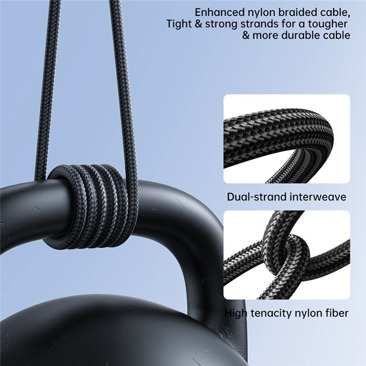 JOYROOM S-UL012A11 25cm Surpass Series USB-A to Lightning Data Cord 2.4A Fast Charging Cable for Power Bank - Black