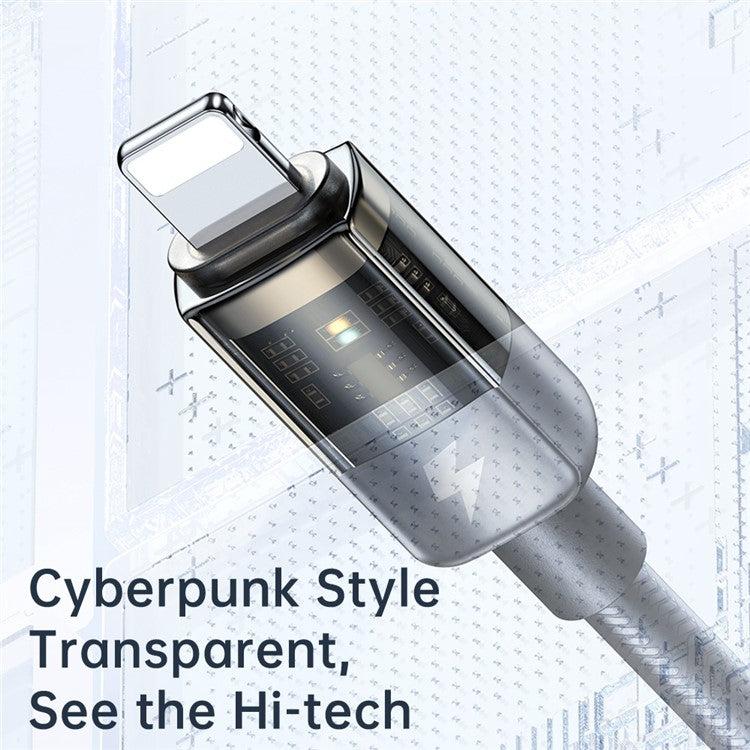 MCDODO CA-3140 MDD 1.2m Smart USB to Lightning Cell Phone Charging Cable Auto Disconnect Safety Fast Charge Wire Data Transfer Line - Black