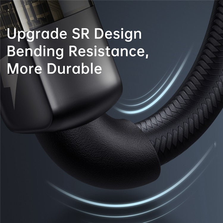 MCDODO CA-3141 MDD 1.8m USB to Lightning 3A Fast Charge Cable Smart Auto Disconnect Function Nylon Braided Wear-resistant Data Transfer Line - Black