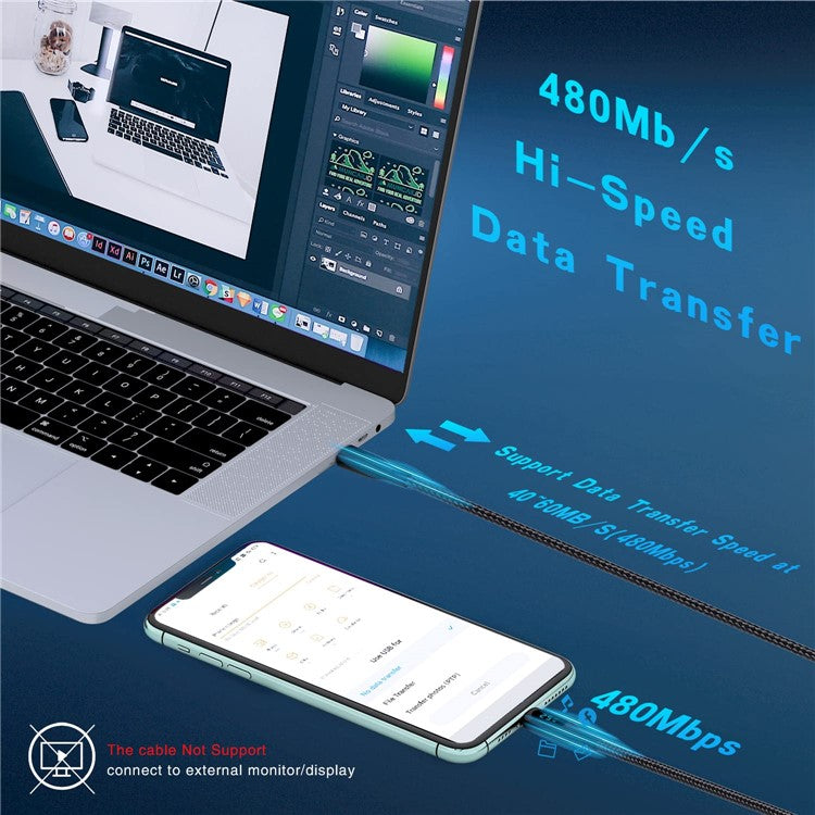 For iPhone 15 Series 1m USB Type-C to Type-C PD 100W 5A Fast Charging Data Cable with LED Power Display