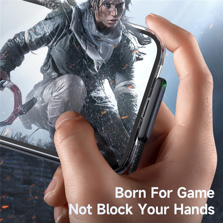 MCDODO CA-2790 MDD 1.2m Nylon Braided Data Cord Elbow Angled USB to Lightning 3A Fast Charging Cable - Black