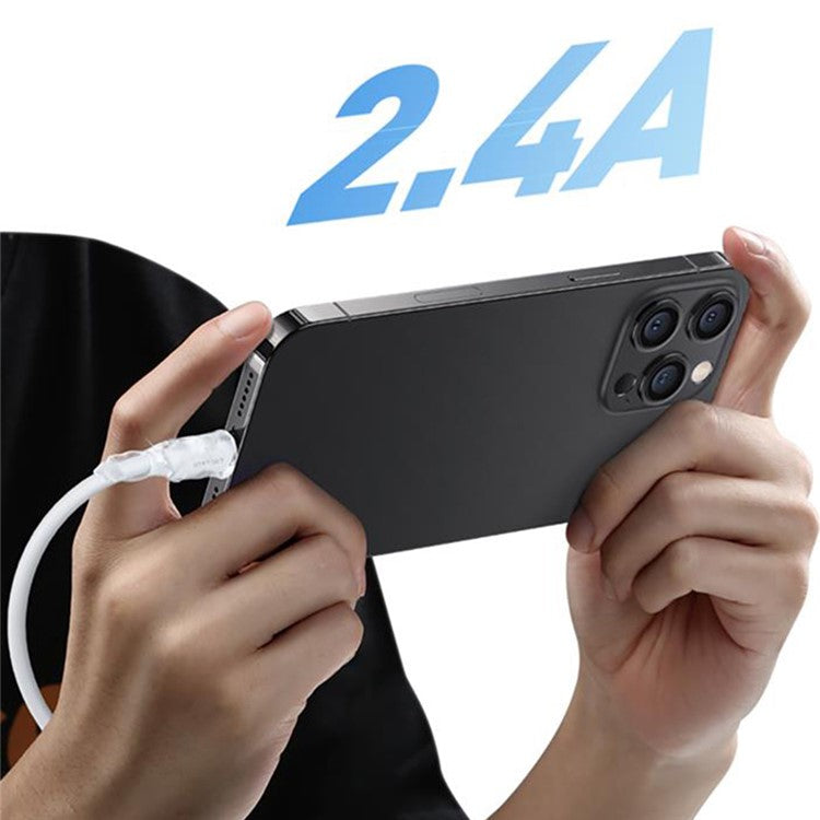 USAMS US-SJ604 U84 1m 2.4A Lightning Charging Cord USB to Lightning Data Cable for iPhone, iPad