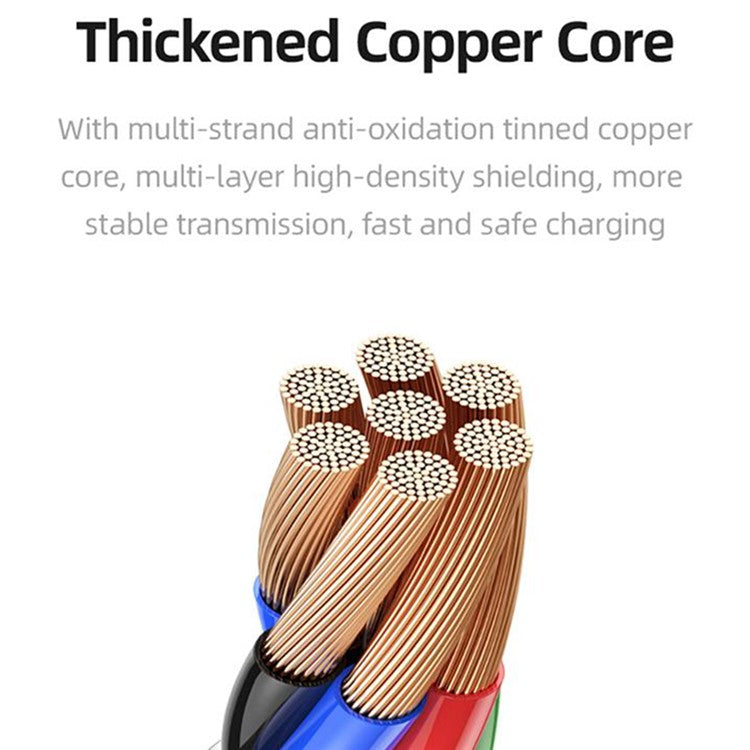 USAMS US-SJ604 U84 1m 2.4A Lightning Charging Cord USB to Lightning Data Cable for iPhone, iPad