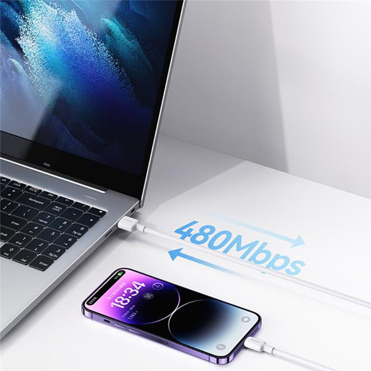 USAMS US-SJ604 U84 1m 2.4A Lightning Charging Cord USB to Lightning Data Cable for iPhone, iPad