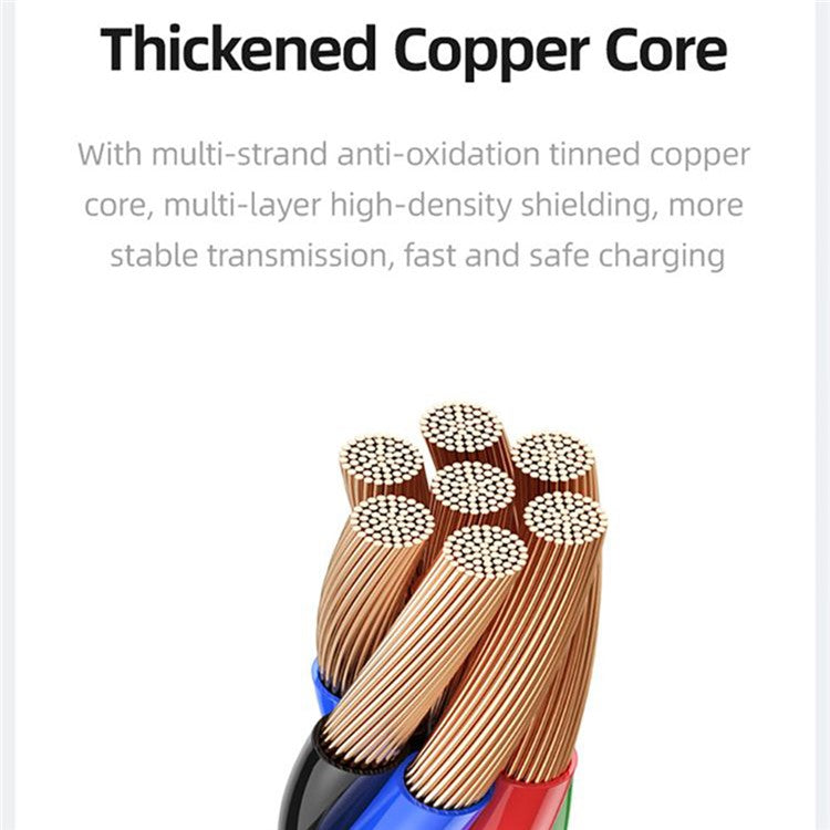 USAMS US-SJ607 U84 1m 2A Micro USB Charging Cable for Mobile Phone 480Mbps USB Data Cord