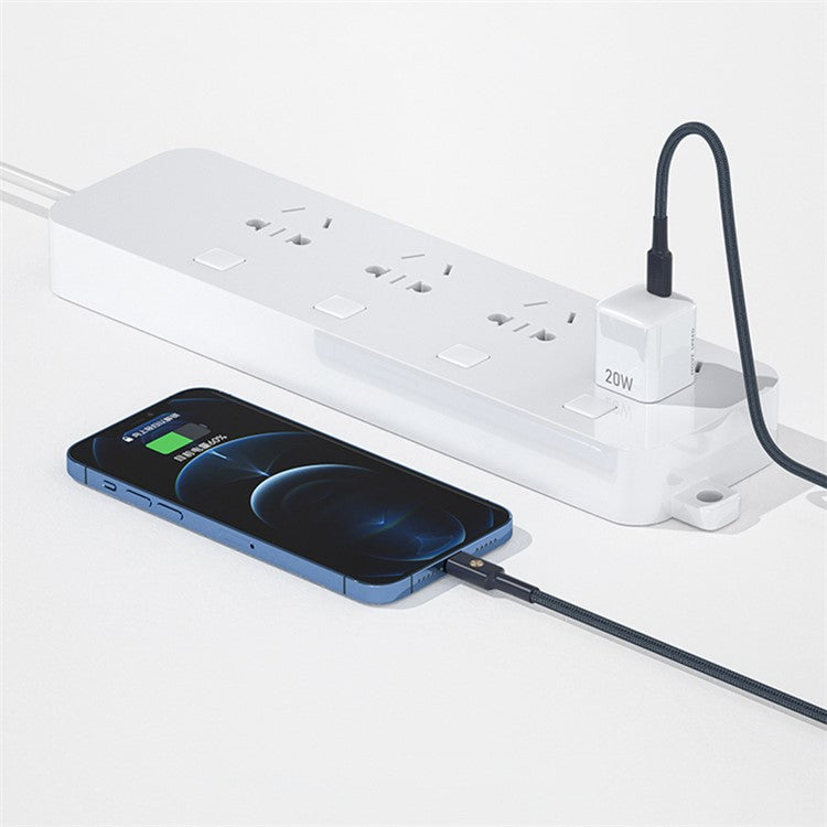 MOVE SPEED YSUCM01 1.2m MFi Certified Lightning Phone Charging Cable 3A Data Cord - Blue