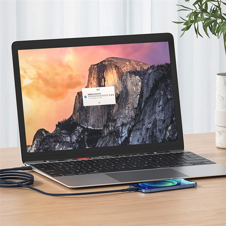 MOVE SPEED YSUCM01 1.2m MFi Certified Lightning Phone Charging Cable 3A Data Cord - Blue