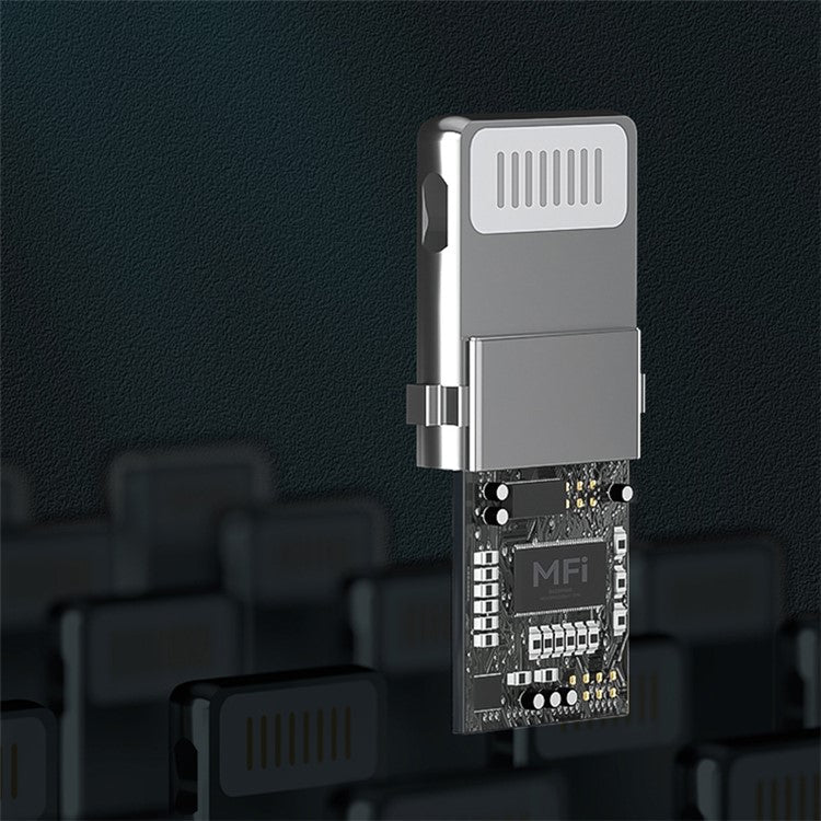 MOVE SPEED YSUCM01 1.2m MFi Certified Lightning Phone Charging Cable 3A Data Cord - Blue