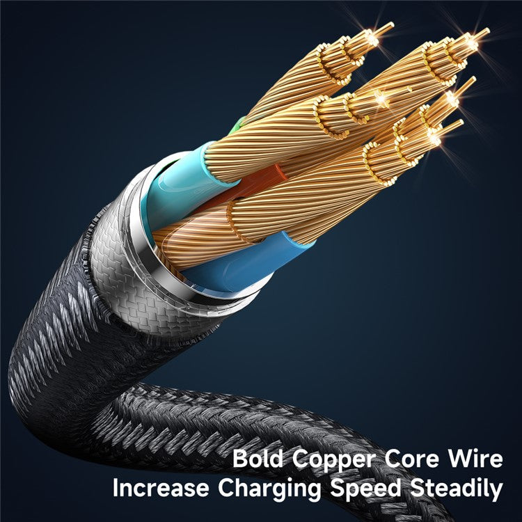 MCDODO CA-3630 for iPhone 15 Series 1.2m 100W High Power Digital Display Auto Power Off USB-A to Type-C Transparent Data Cable - Black