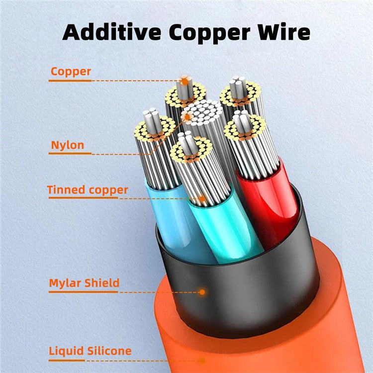 UC-023-OR-2.0M 2m USB-A to Type-C Liquid Silicone Ultra Soft 120W Power Fast Charge Data Cable - Orange