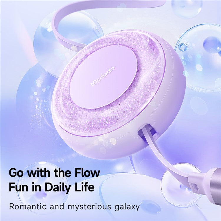 MCDODO CA-357 MDD for iPhone 15 Series 3-in-1 Retractable Charging Cable Lightning Type-C Micro USB for iPhone, Android - Purple