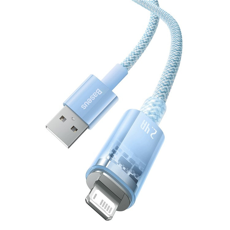 BASEUS Explorer Series USB to iP 2.4A Fast Charging Cable with Smart Temperature Control, 480Mbps Data Cable 2m - Blue