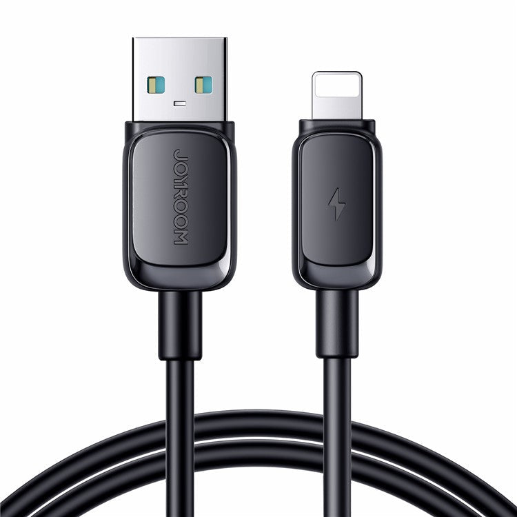 JOYROOM S-AL012A14 Multi-Color Series 1.2m 2.4A Fast Charging USB-A to Lightning Cable TPE Data Cord - Black