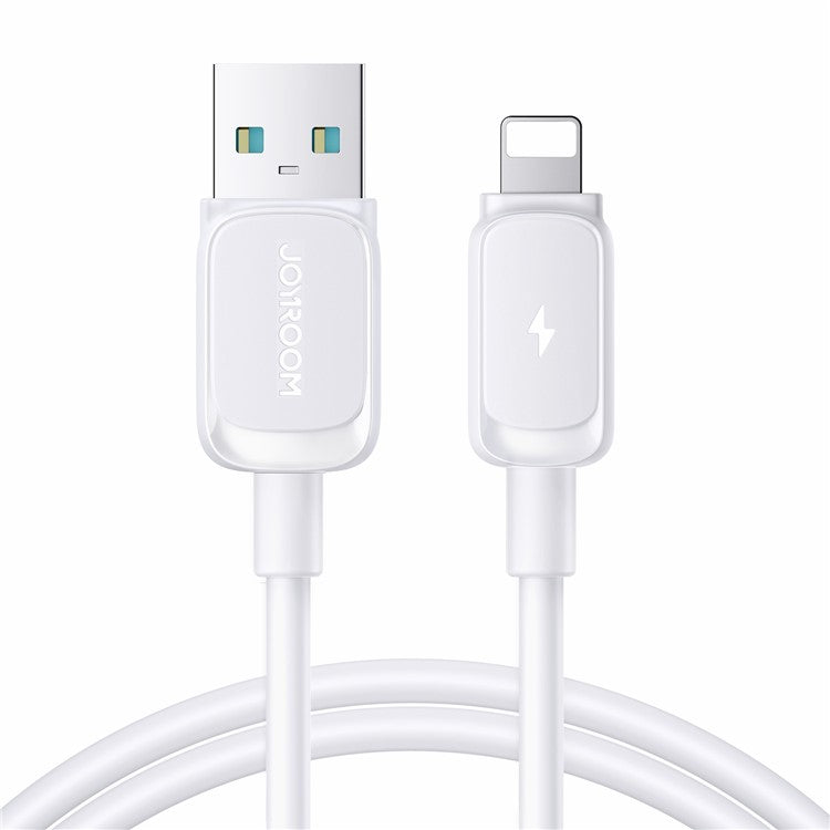 JOYROOM S-AL012A14 Multi-Color Series 1.2m 2.4A Fast Charging USB-A to Lightning Cable TPE Data Cord - White
