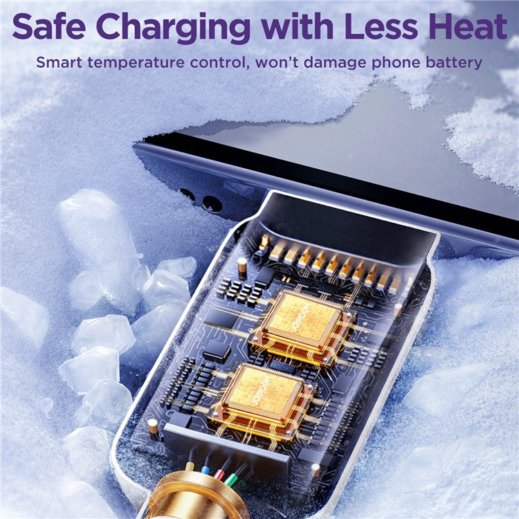 JOYROOM S-AL012A14 Multi-Color Series 1.2m 2.4A Fast Charging USB-A to Lightning Cable TPE Data Cord - White