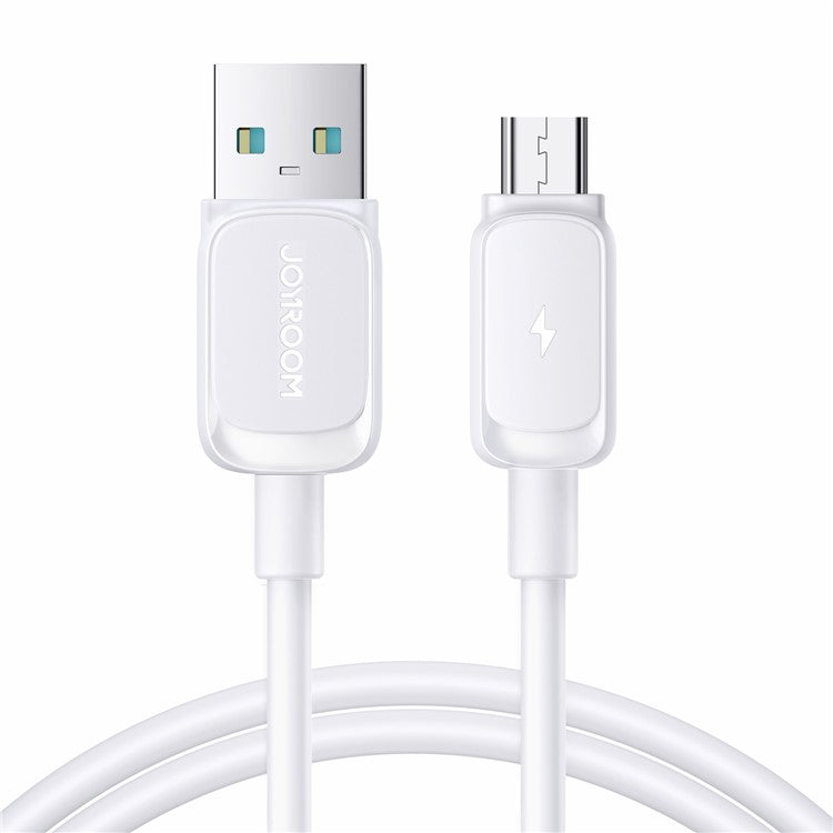 JOYROOM S-AM018A14 Multi-Color Series 1.2m 2.4A USB-A to Micro Cable TPE Fast Charging Data Cord - White