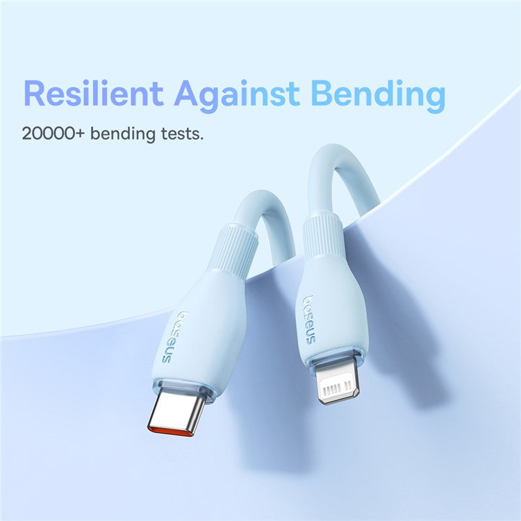BASEUS Pudding Series Fast Charging Cable Type-C to iP 20W, 2m 480Mbps Charging Data Cable - Blue