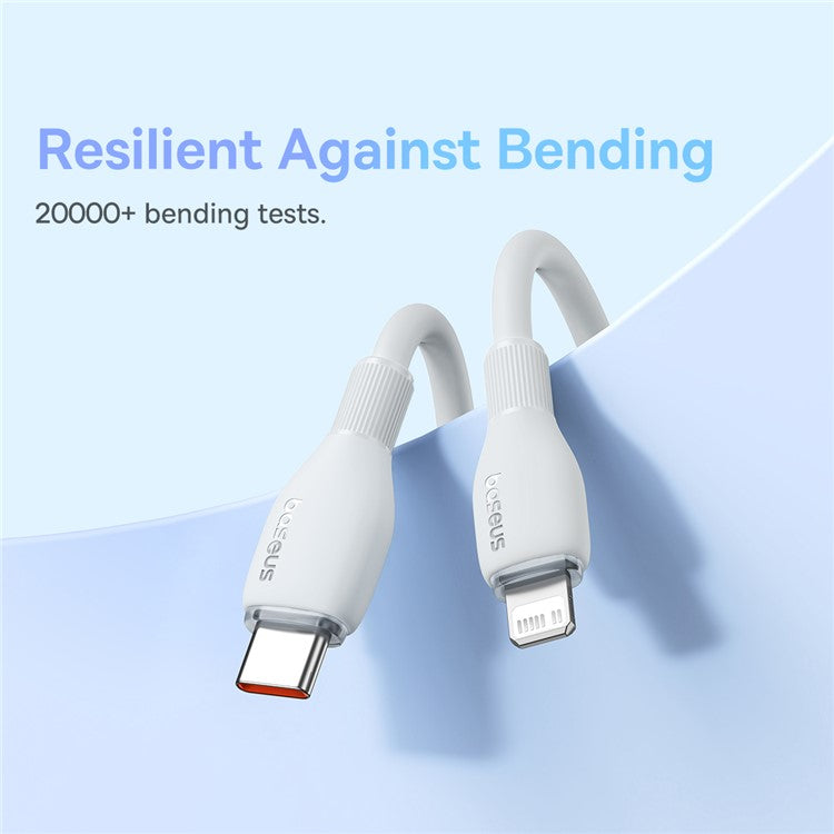 BASEUS Pudding Series Fast Charging Cable Type-C to iP 20W, 2m 480Mbps Charging Data Cable - White