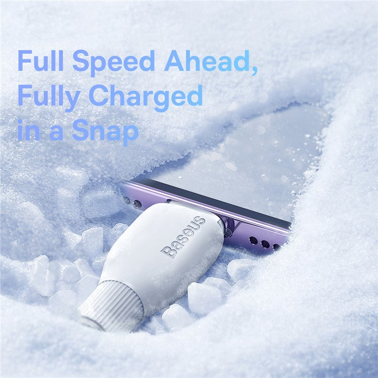 BASEUS Pudding Series Fast Charging Data Cable USB to iP 2.4A 1.2m Charging Cord Support 480Mbps Transmission - White