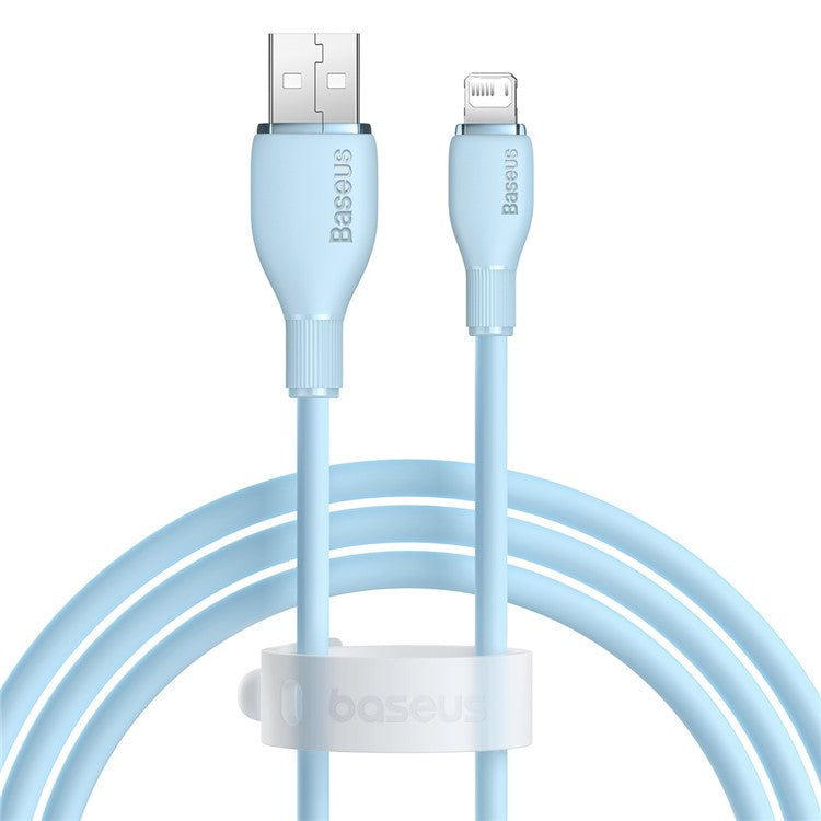 BASEUS Pudding Series Fast Charging Data Cable USB to iP 2.4A 1.2m Charging Cord Support 480Mbps Transmission - Blue