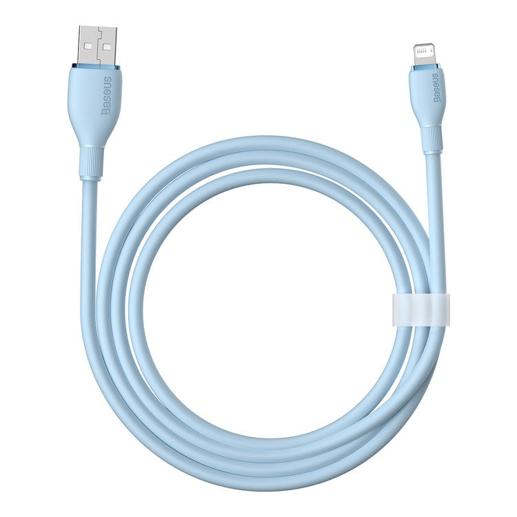 BASEUS Pudding Series Fast Charging Data Cable USB to iP 2.4A 1.2m Charging Cord Support 480Mbps Transmission - Blue