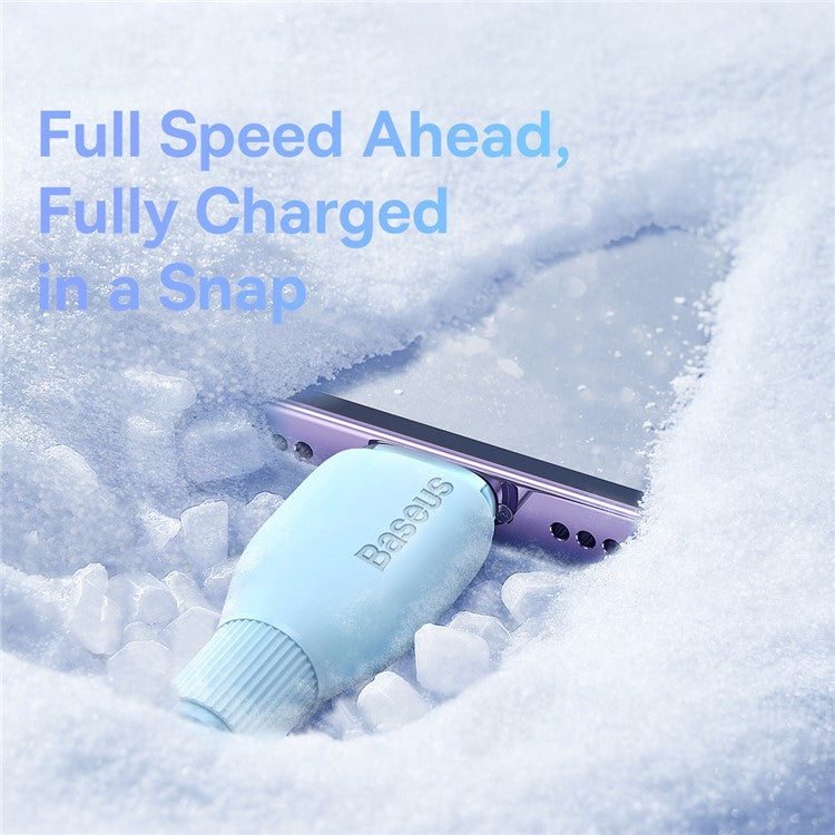 BASEUS Pudding Series Fast Charging Data Cable USB to iP 2.4A 1.2m Charging Cord Support 480Mbps Transmission - Blue