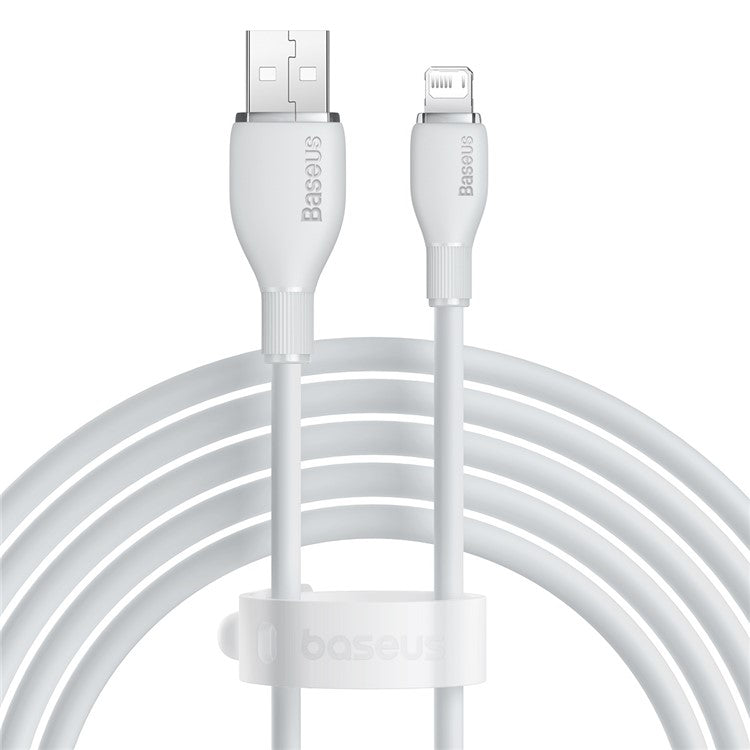 BASEUS Pudding Series USB to iP 2.4A Fast Charging Cable 2m 480Mbps Charging Data Cord - White
