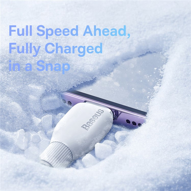 BASEUS Pudding Series USB to iP 2.4A Fast Charging Cable 2m 480Mbps Charging Data Cord - White