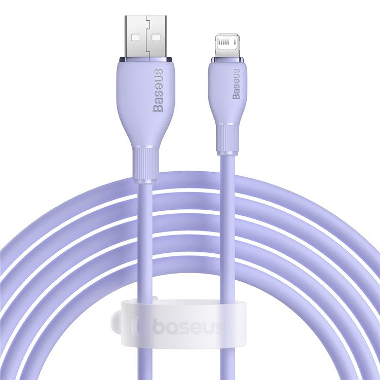 BASEUS Pudding Series USB to iP 2.4A Fast Charging Cable 2m 480Mbps Charging Data Cord - Purple