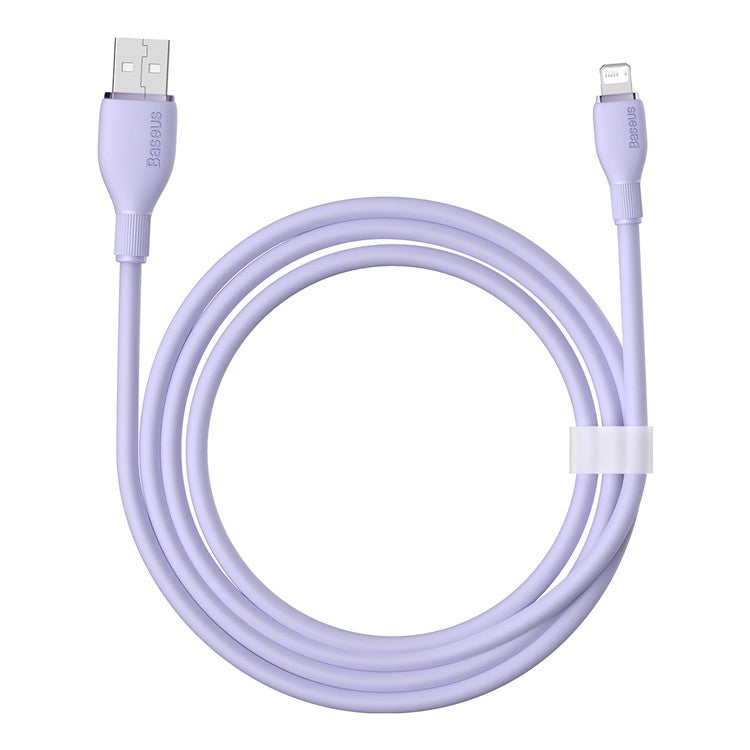 BASEUS Pudding Series USB to iP 2.4A Fast Charging Cable 2m 480Mbps Charging Data Cord - Purple