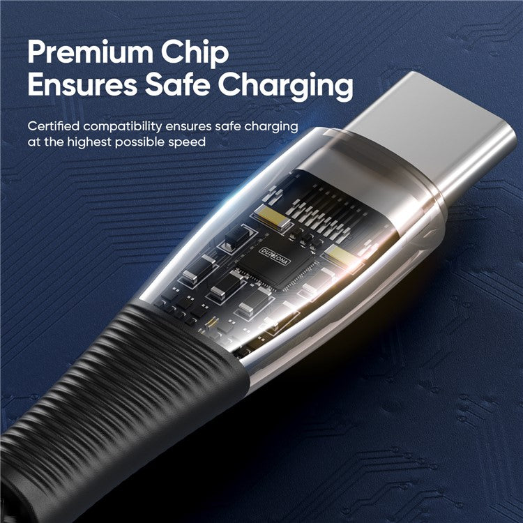 DUZZONA A6 1m USB C to USB C Cable PD 65W Fast Charging PVC Nylon Braided Data Cord for iPhone 16-15 Series / Huawei Mate 60 / Xiaomi