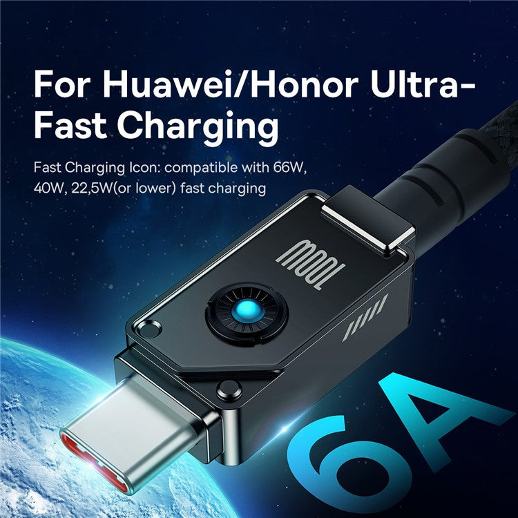 BASEUS Unbreakable Series 2m USB to Type-C Braided Data Cable Support 100W Fast Charging - Cluster Black