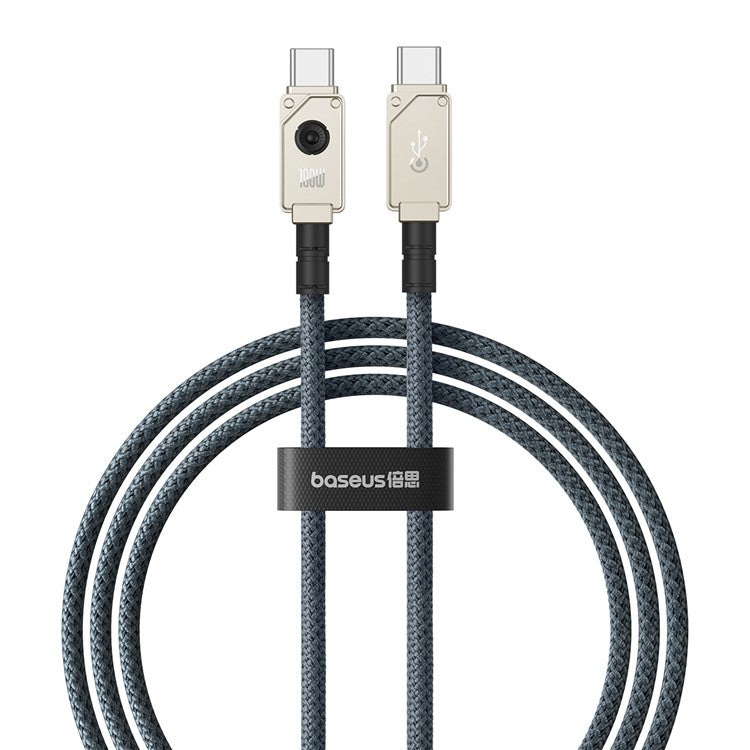 BASEUS Unbreakable Series for iPhone 15 Series 1m Type-C to Type-C 100W Fast Charging Data Cable - Stellar White