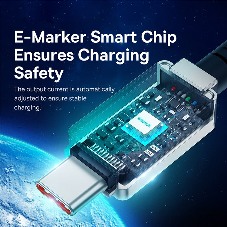 BASEUS Unbreakable Series for iPhone 15 Series 1m Type-C to Type-C 100W Fast Charging Data Cable - Stellar White