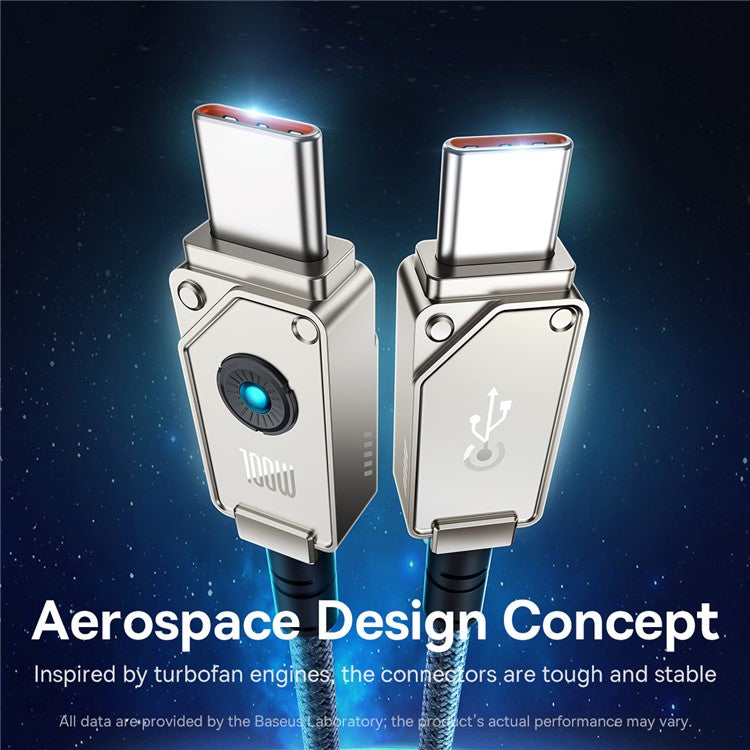 BASEUS Unbreakable Series for iPhone 15 Series 1m Type-C to Type-C 100W Fast Charging Data Cable - Stellar White