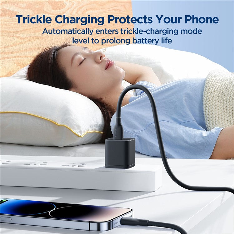 JOYROOM SA29-AL3 Colorful Series 1.2m 3A Fast Charging USB-A to Lightning Cable Liquid Silicone Data Cord - Black