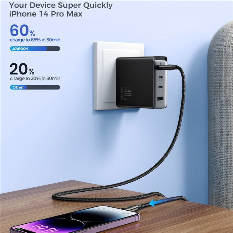 JOYROOM SA31-CL3 Pioneer Series for iPhone 15 Series PD 30W Fast Charging Data Cable Nylon Braided 1.2m Type-C to Lightning Cable