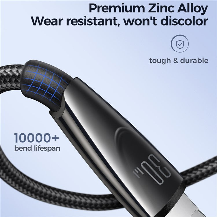 JOYROOM SA31-CL3 Pioneer Series for iPhone 15 Series PD 30W Fast Charging Data Cable Nylon Braided 1.2m Type-C to Lightning Cable