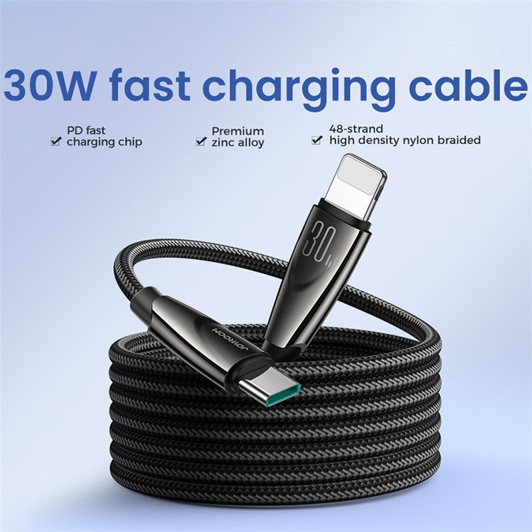 JOYROOM SA31-CL3 Pioneer Series for iPhone 15 Series PD 30W Fast Charging Data Cable Nylon Braided 1.2m Type-C to Lightning Cable
