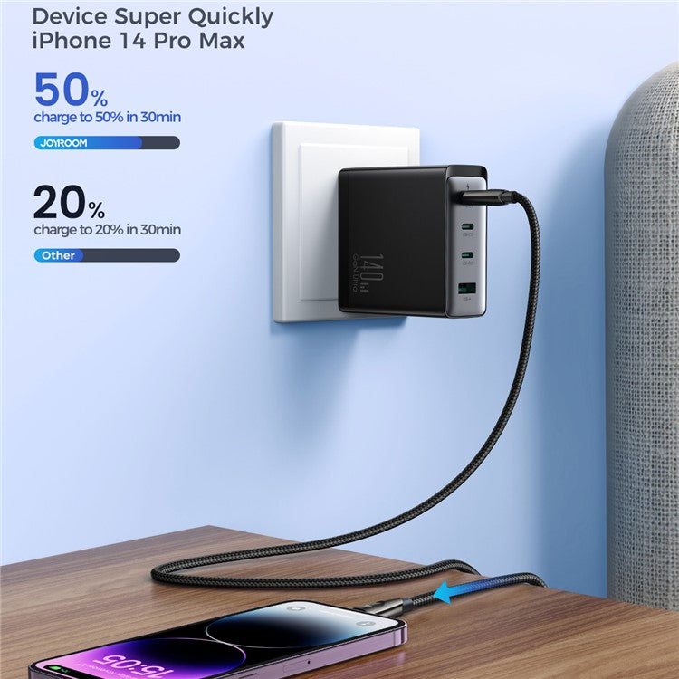 JOYROOM SA31-AL3 Pioneer Series 1.2m 3A Fast Charging Cord Nylon Braided USB-A to Lightning Data Cable