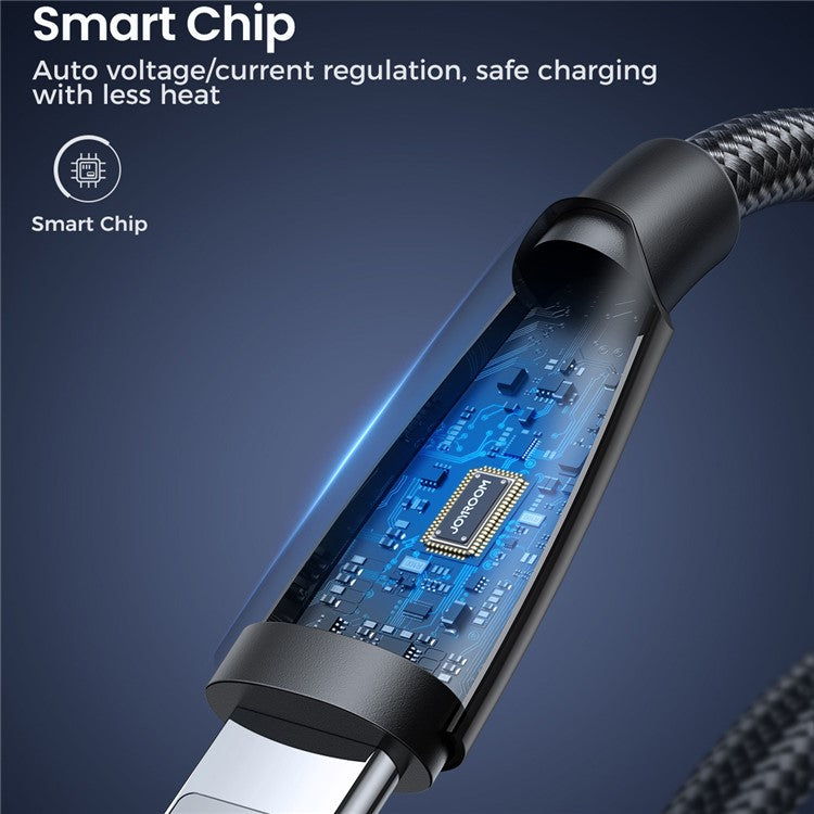 JOYROOM SA31-AL3 Pioneer Series 1.2m 3A Fast Charging Cord Nylon Braided USB-A to Lightning Data Cable