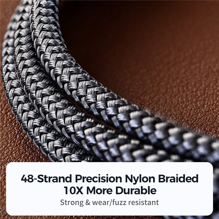 JOYROOM SA31-AL3 Pioneer Series 1.2m 3A Fast Charging Cord Nylon Braided USB-A to Lightning Data Cable