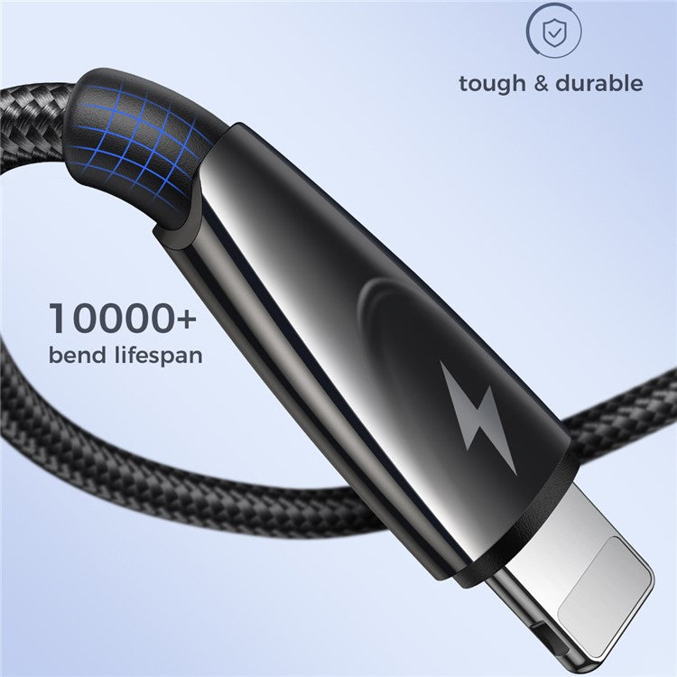 JOYROOM SA31-AL3 Pioneer Series 1.2m 3A Fast Charging Cord Nylon Braided USB-A to Lightning Data Cable