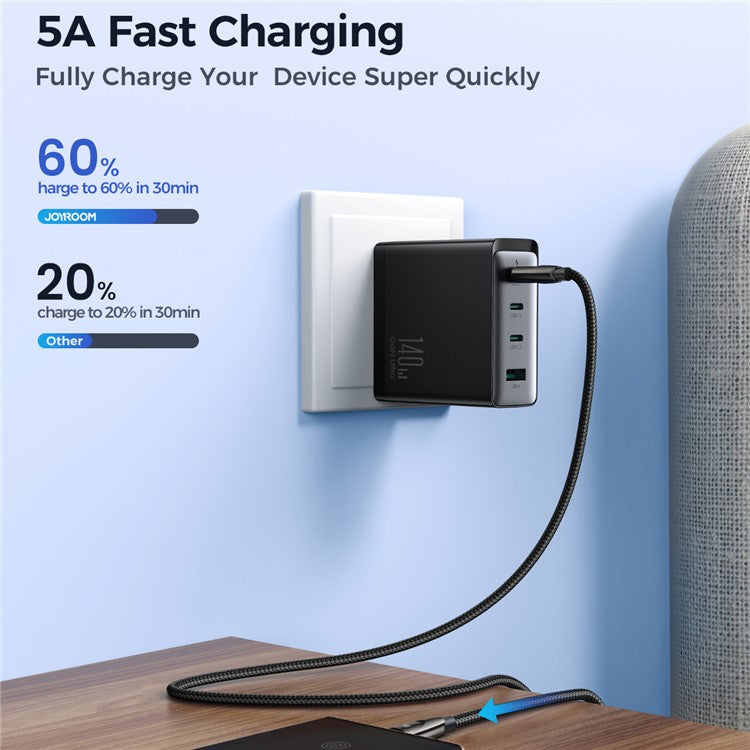 JOYROOM SA31-CC5 Pioneer Series for iPhone 16-15 Series 1.2m 240W Super Fast Charging Cable Nylon Braided Type-C to Type-C Data Cable