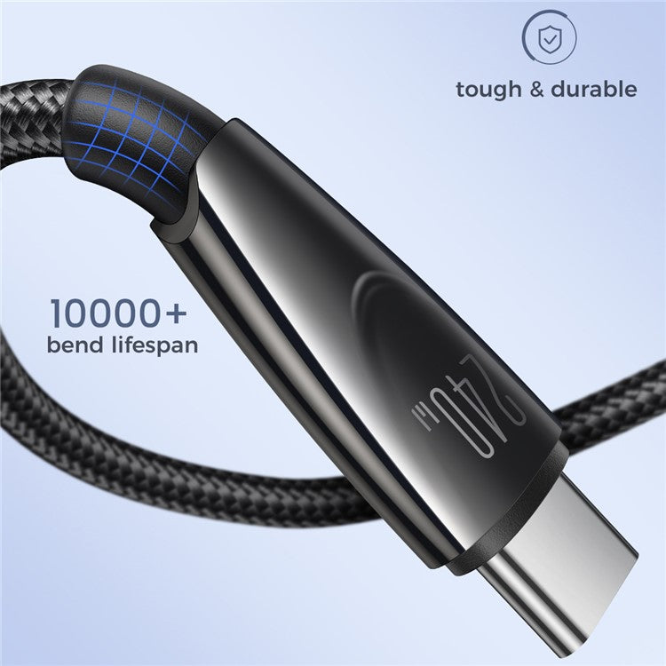 JOYROOM SA31-CC5 Pioneer Series for iPhone 16-15 Series 1.2m 240W Super Fast Charging Cable Nylon Braided Type-C to Type-C Data Cable